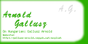 arnold gallusz business card